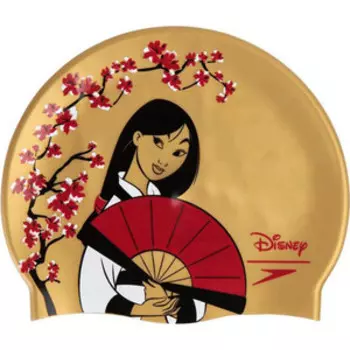 Шапочка для плавания детская Speedo Disney Mulan Slogan Cap Jr, арт. 8-08386D921, золотистый, силикон