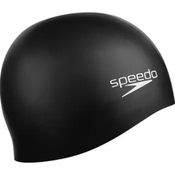 Шапочка для плавания Speedo Plain Flat Silicone Cap, 8-709900001, ЧЕРНЫЙ, силикон