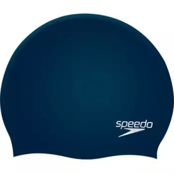 Шапочка для плавания Speedo Plain Flat Silicone Cap арт. 8-709910011, темно-синий, силикон