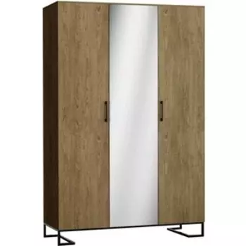 Шкаф 3-дверный R-home Loft дуб табак с зеркалом