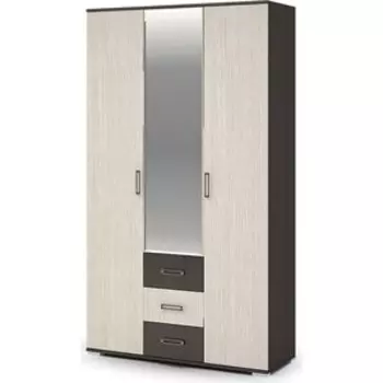 Шкаф 3-створчатый с ящиками Ника Яна 1200 ШК-803 венге/белфорд
