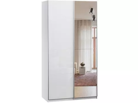 Шкаф-купе Орест-2-120-230 Glass Белый