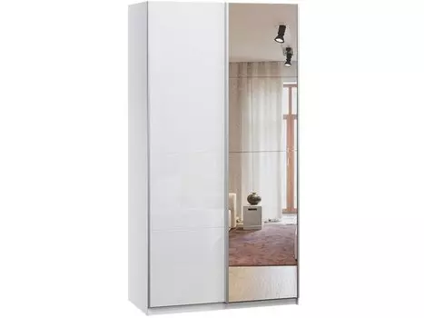 Шкаф-купе Орест-2-140-230 Glass Белый