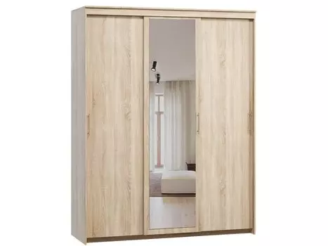 Шкаф-купе Тебар-3-180-230 Дуб Сонома 1 зеркало