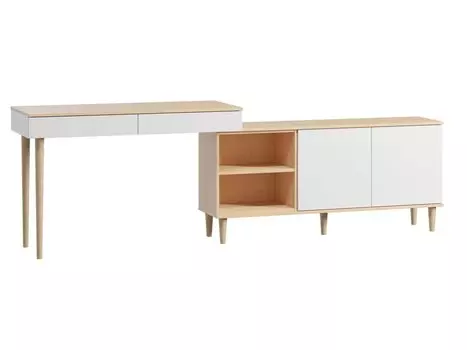 Стол-тумба Элвуд-3 White Plywood