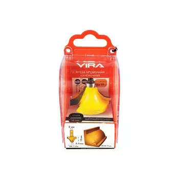 Фреза кромочная калевочная Vira 38,1*19 мм R12,7мм хв.8мм L553346