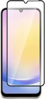 Защитное стекло BoraSCO для экрана смартфона Samsung Galaxy A25, Full Screen/Full Glue, поверхность матовая, черная рамка, 2.5D (72842)