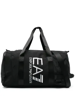 Дорожная сумка на молнии с логотипом Ea7 Emporio Armani, черный