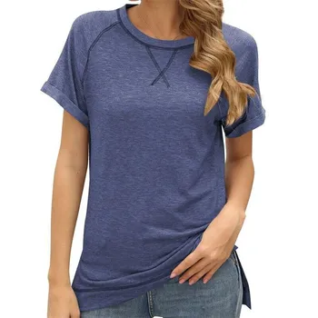 blusas mujer de moda 2022, блузки, летняя одежда в стиле патчоурок, футболки для женщин, топ, женская футболка, женская футболка, топы, футболка S темно-серого