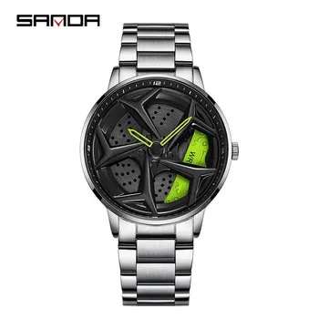 Sanda New Net Red Cool Личностные модные мужские водонепроницаемые часы Trend Fashion Student