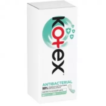 Kotex - Ежедневные гигиенические антибактериальные экстратонкие прокладки, 20 шт