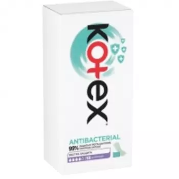 Kotex - Ежедневные гигиенические антибактериальные длинные прокладки, 18 шт