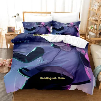 Новый комплект постельного белья Shiki Single Twin Full Queen King Size Bed Set Adult Kids Bedroom Duvetcover Sets Personality Anime Bed Shee AU Single(140x210cm)