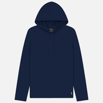 Мужской лонгслив Polo Ralph Lauren BCI Liquid Cotton Sleep Top Hoodie, цвет синий, размер XXL