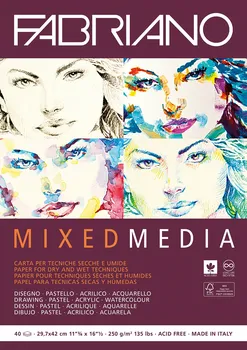 Альбом-склейка для графики Fabriano "Mixed Media" 29,7х42 см 40 л 250 г