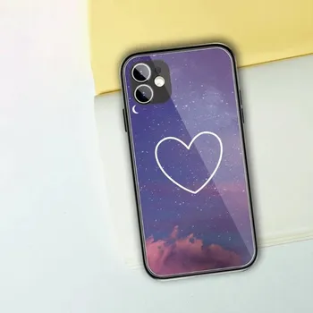 Розовый чехол Love Cloud Starry Sky для iPhone 13 12 11 XS X 8 7 6 Plus Mini Pro Max SE 2022 черный чехол для телефона из поликарбоната и термополиуретана iPhone 13
