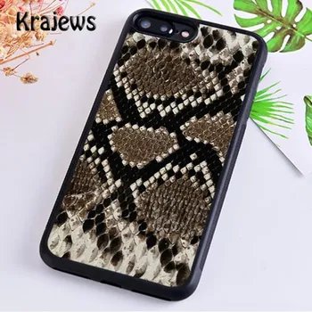 Чехол для телефона Krajews Cobra Python со змеиной кожей для iPhone 14 5 6s 7 8 plus X XR XS 11 12 13 pro max Samsung S21 S22 ultra Plus iPhone 6plus