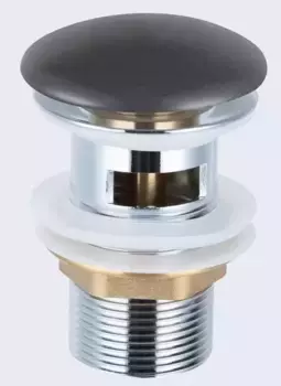 Донный клапан для раковины «Vincea» DBS0-216MA с механизмом Клик-Клак антрацит