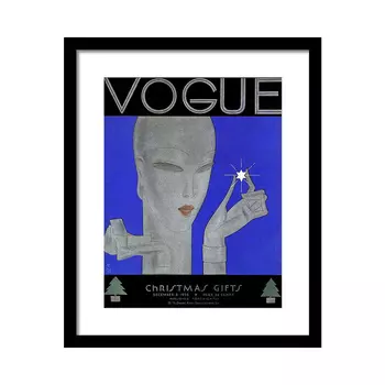 Vintage Vogue Magazine Cover of a Woman Постер