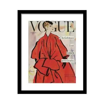 Vogue Magazine Cover Featuring a Woman Постер