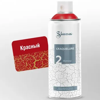 Краска аэрозольная Siana Craquelure финишная цвет красный 520 мл