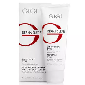 GIGI Крем увлажняющий защитный SPF 15, 75 мл (GIGI, Derma Clear)