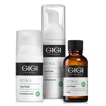 GIGI Набор TCA Пилинг + Мусс + Постпилинг крем Kit (GIGI, Retin A)