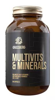 Grassberg Биологически активная добавка к пище Multivit &amp; Minerals, 60 капсул (Grassberg, )