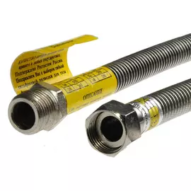 Сильфонная подводка для газа 1/2"х1,5 м в/н, MP-У
