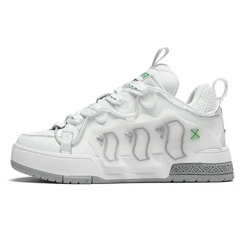 Кроссовки SK.TRIP Stylish Skateboarding Shoes Unisex Mid-top Vintage White, белый