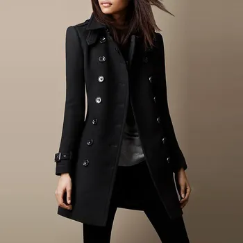 Новое модное осенне-зимнее шерстяное женское пальто EBay Nizi Coat Wish 3XL