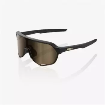 Очки велосипедные 100% S2, спортивные, Matte Black / Soft Gold Mirror Lens, 61003-258-01