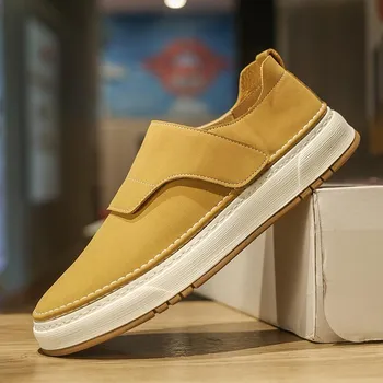 Fashion2024 New Arrival Men s Loafers Slip-on High-quality Casual Shoes Brand Business Formal Leather Shoes Moccasins Driving Footwear 38 чёрный