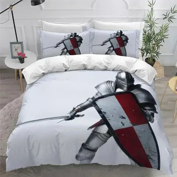 3D-принт Holy Knights Комплект постельного белья для мальчиков и девочек Twin Queen King Size Пододеяльник Наволочка Кровать для мальчиков Взрослый Домашний текстиль EU single(135x200cm)