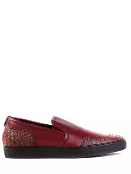 Слипоны с кожей крокодила BRIONI