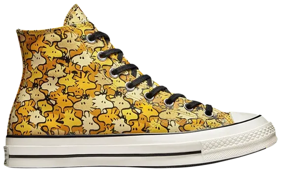 Кроссовки Converse Peanuts x Chuck 70 High Woodstock Camo, желтый
