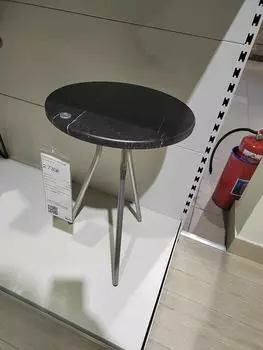 Стол журнальный Слай черный мрамор Выставочный образец