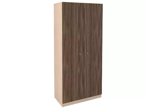 Шкаф 45 орех/ дуб молочный (рв-мебель) коричневый 90x45x200 см.