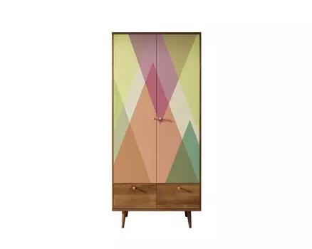 Шкаф двухстворчатый berber (etg-home) мультиколор 90x200x50 см.