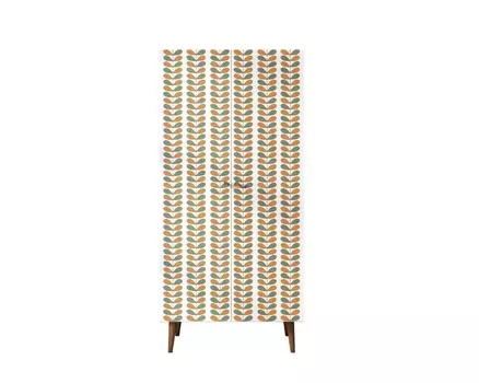 Шкаф двухстворчатый berber (etg-home) оранжевый 80x170x50 см.