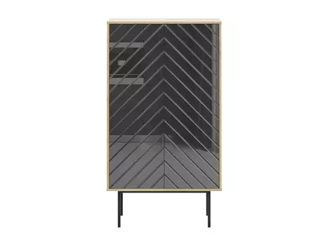 Шкаф двустворчатый boho (ogogo) черный 84x150x40 см.