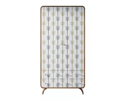 Шкаф ellipse print с ящиками принт 2 (etg-home) бежевый 100x195x60 см.
