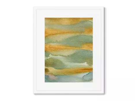 Репродукция картины в раме the river bank and the hills beyond (картины в квартиру) мультиколор 42x52 см.