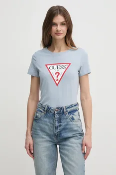Хлопковая футболка Guess, синий