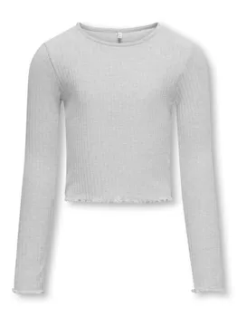 Лонгслив KIDS ONLY Langarmshirt KOGNELLA L/S O-NECK TOP, цвет light grey melange