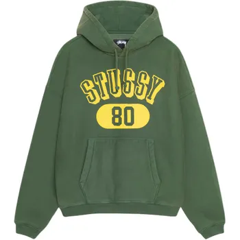 80 Свободная толстовка с капюшоном Stussy, коричневый