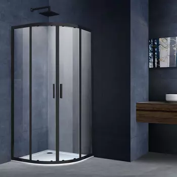 Душевой уголок 90x90 см Vincea Alpha VSQ-3AL900CLB прозрачное