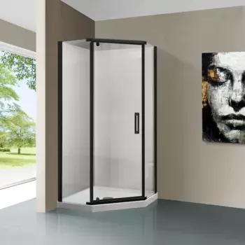 Душевой уголок 90x90 см Vincea Stresa VSP-1S900CLB прозрачное