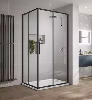 Душевой уголок 99x79 см Vincea Slim-U VSS-2SU8010CLB прозрачное