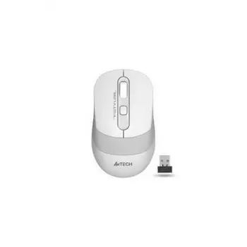 Мышь A4Tech Fstyler FG10S белый/серый silent беспроводная USB (4but)